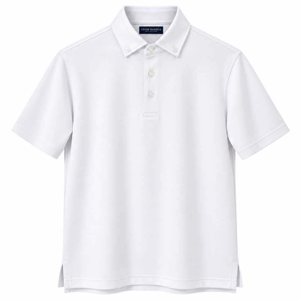 Short Sleeve Mock Polo with Button Down Collar
