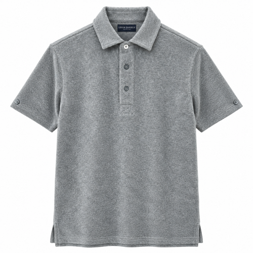 French Terry Cloth Polo Shirt