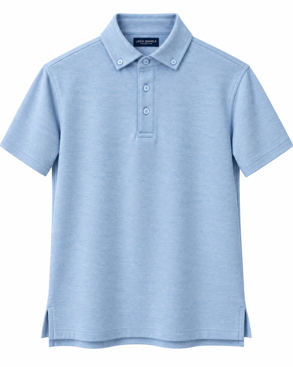 Short Sleeve Mock Polo with Button Down Collar