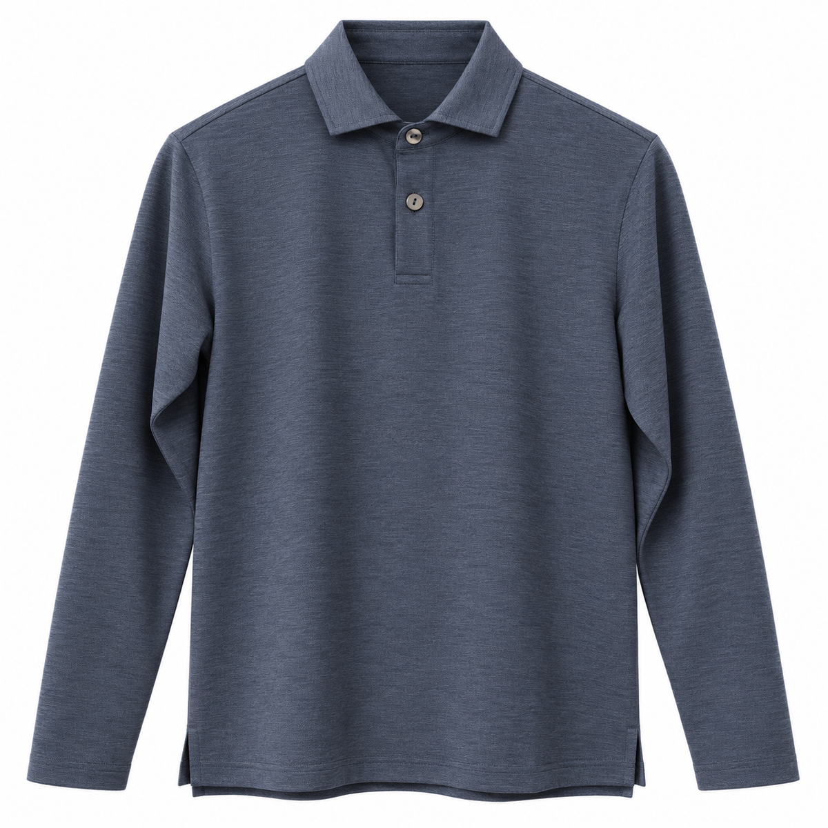 Long Sleeve Knitted Pullover with Cutaway Polo Collar