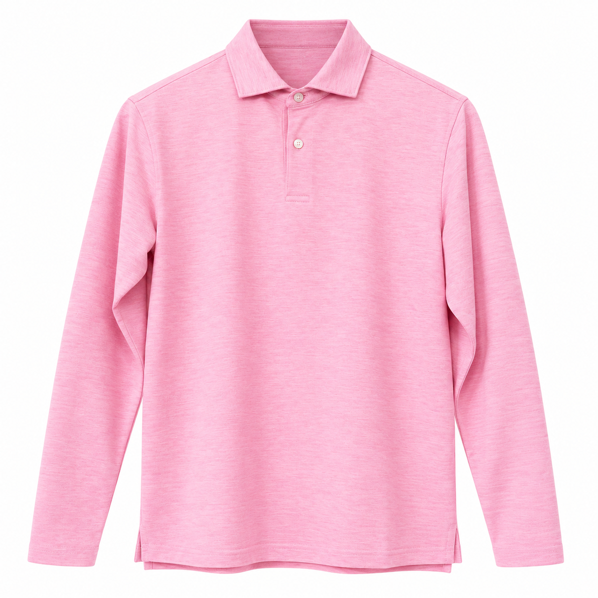 Long Sleeve Knitted Pullover with Cutaway Polo Collar