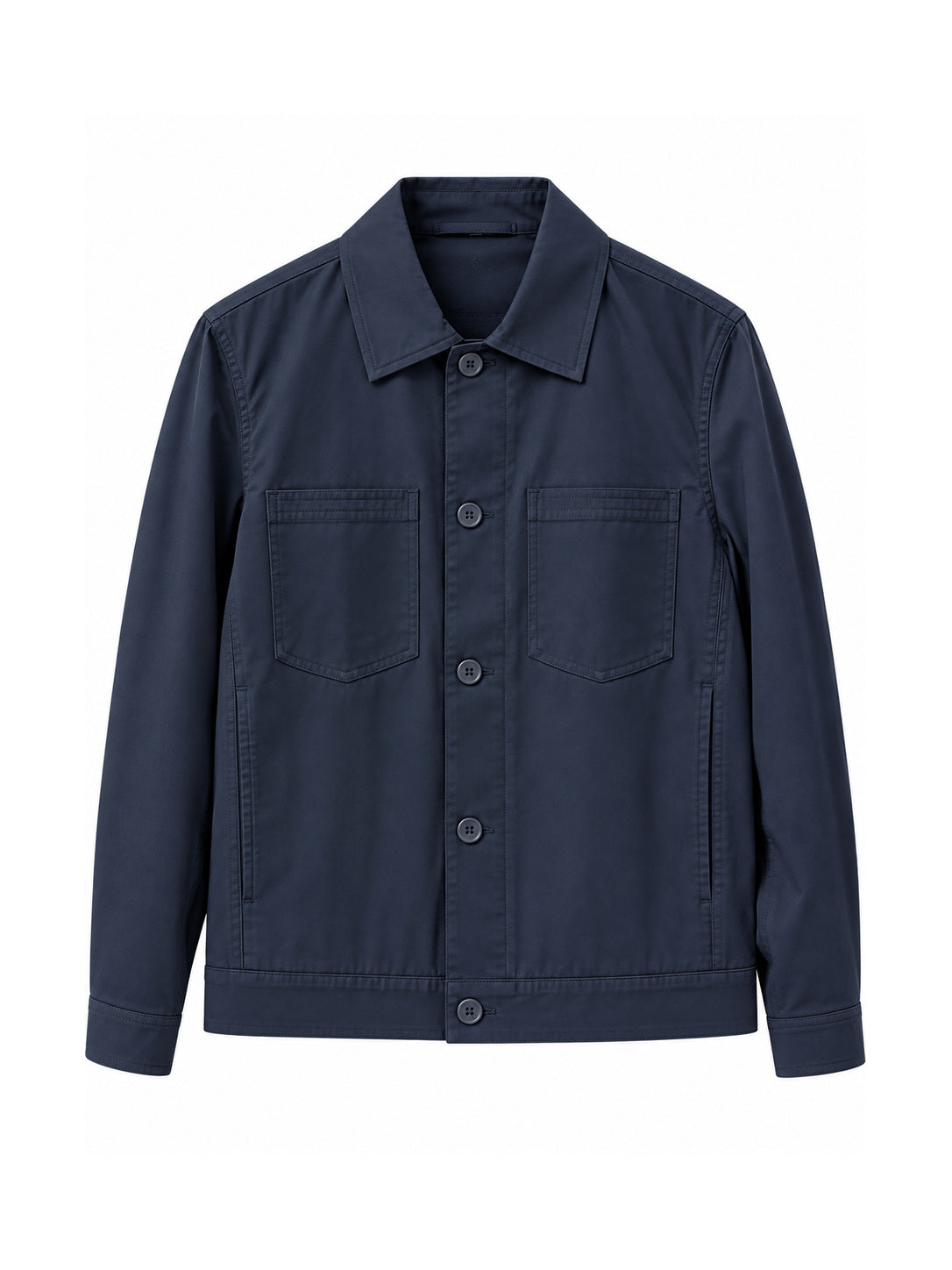 Long Sleeve Lightweight 5 Button Jacket with Collar