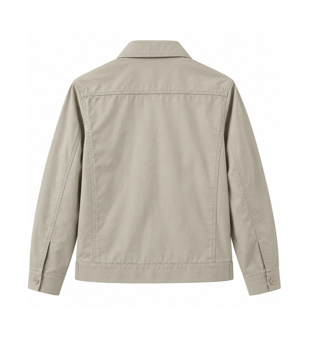 Long Sleeve Lightweight 5 Button Jacket with Collar