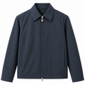 Long Sleeve Lightweight Double Zipper Jacket with Collar