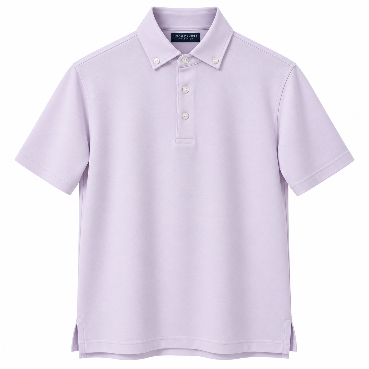 Short Sleeve Mock Polo with Button Down Collar