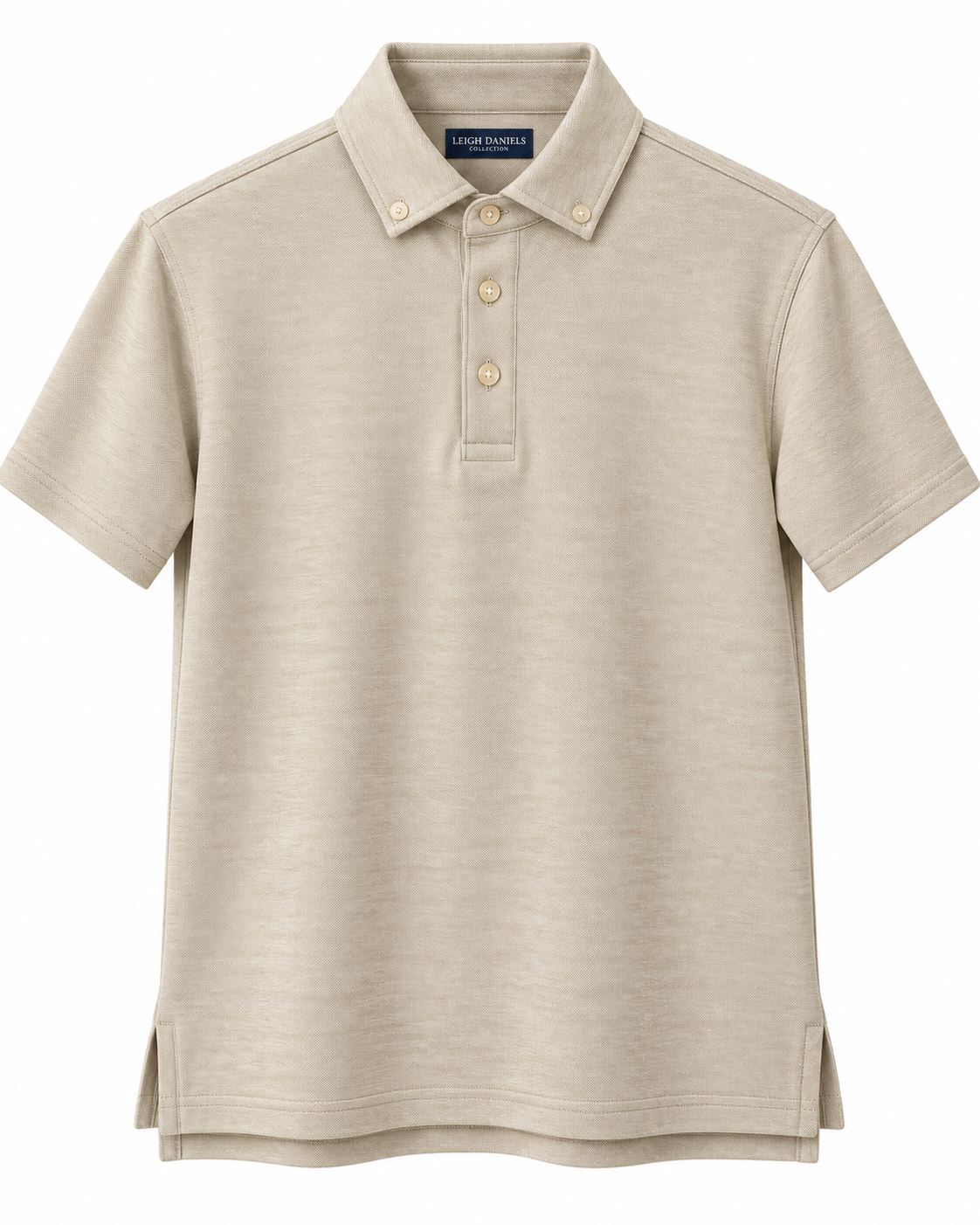Short Sleeve Mock Polo with Button Down Collar