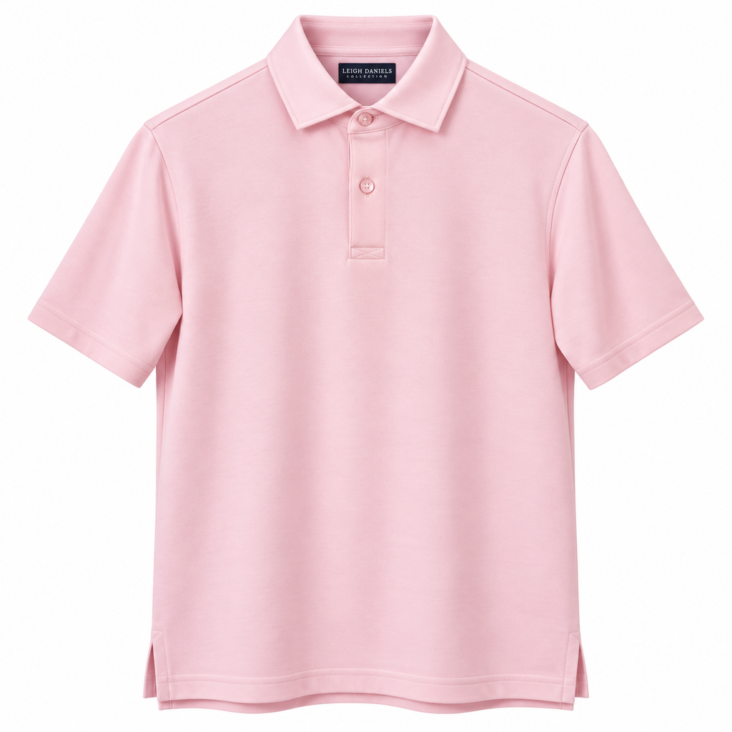 Short Sleeve Mock Polo with Button Down Collar
